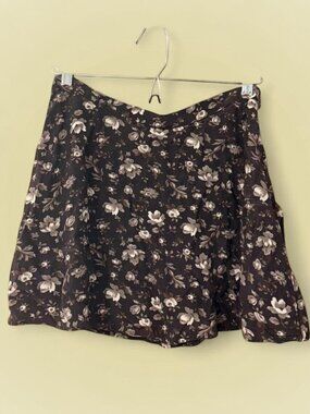 Brown/Cream Floral Skirt